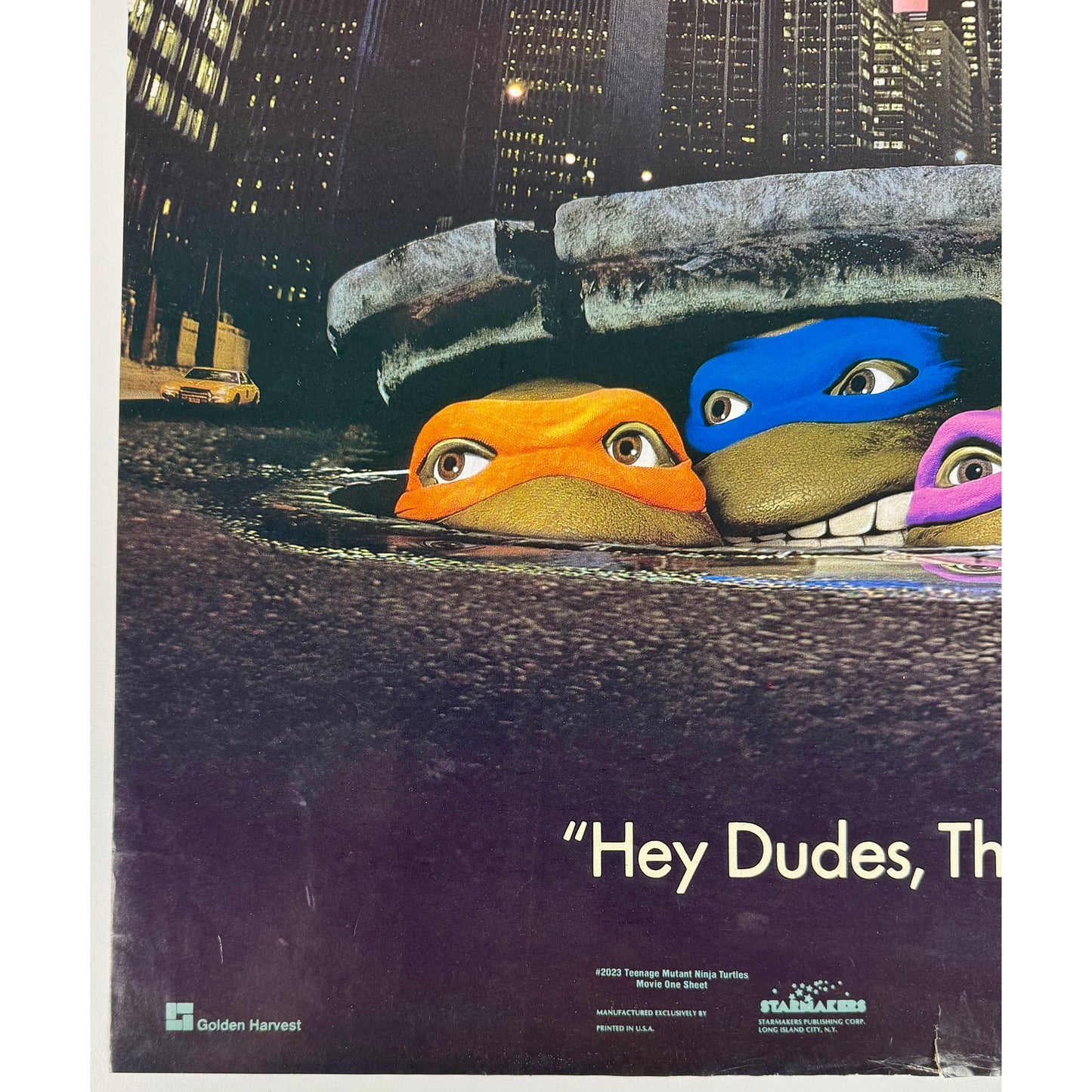 ORIGINAL POSTER - 1990 - TEENAGE MUTANT NINJA TURTLES (THE MOVIE)