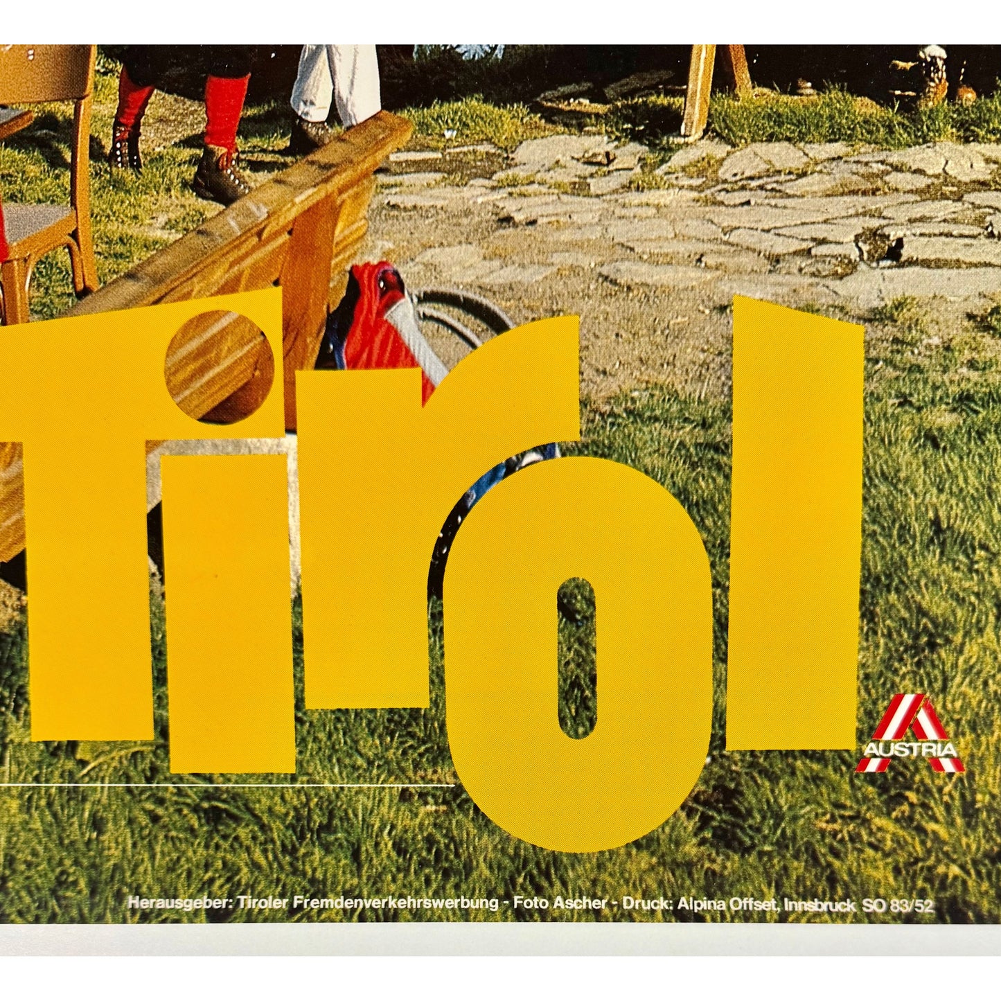 ORIGINAL POSTER - 1983 - TIROL INNSBRUCK AUSTRIA (BERGER-ALM)