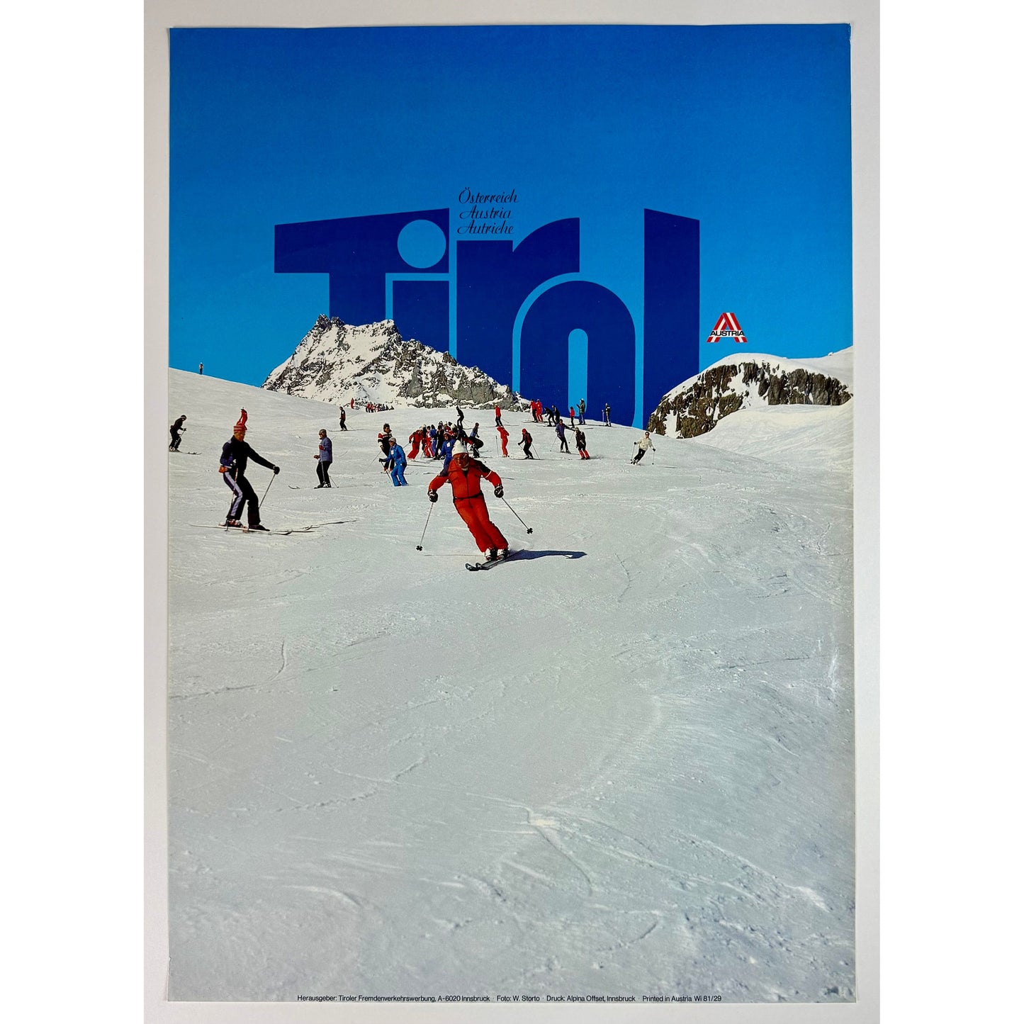 ORIGINAL POSTER - 1981 - TIROL INNSBRUCK AUSTRIA (SKI)