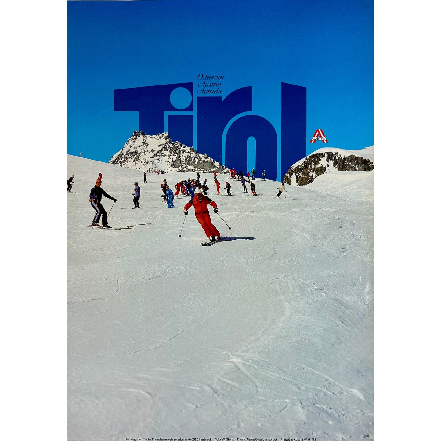 ORIGINAL POSTER - 1981 - TIROL INNSBRUCK AUSTRIA (SKI)