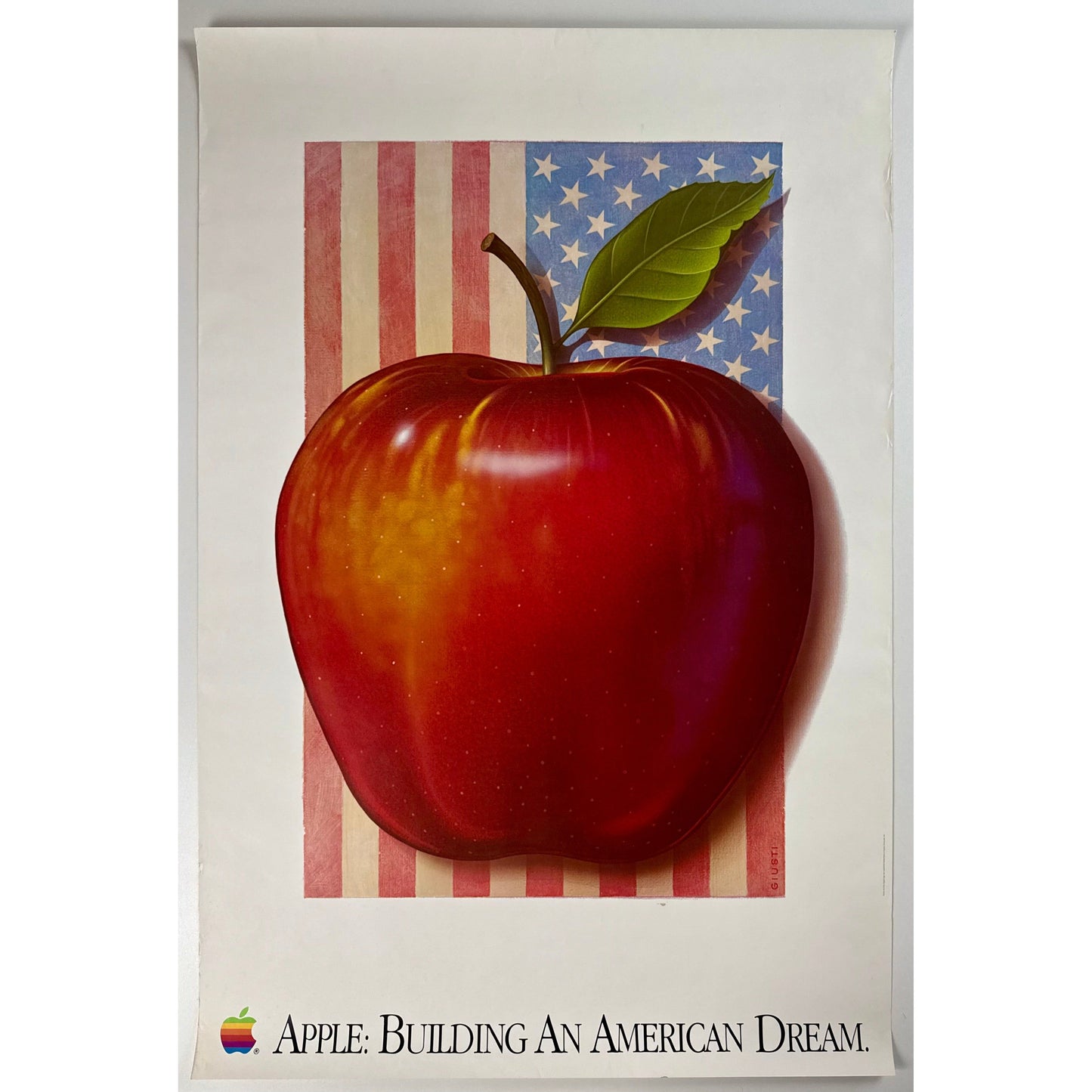 ORIGINAL POSTER - 1980s - APPLE / BUILDING AN AMERICAN DREAM
