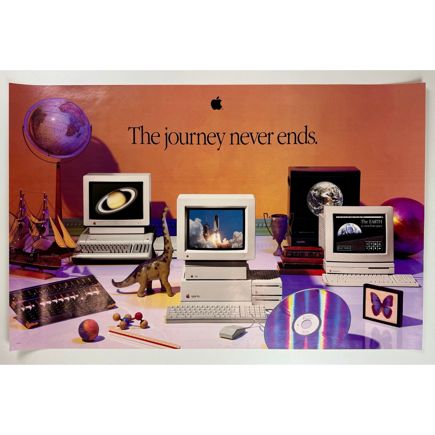 ORIGINAL POSTER - 1990s - APPLE / THE JOURNEY NEVER ENDS