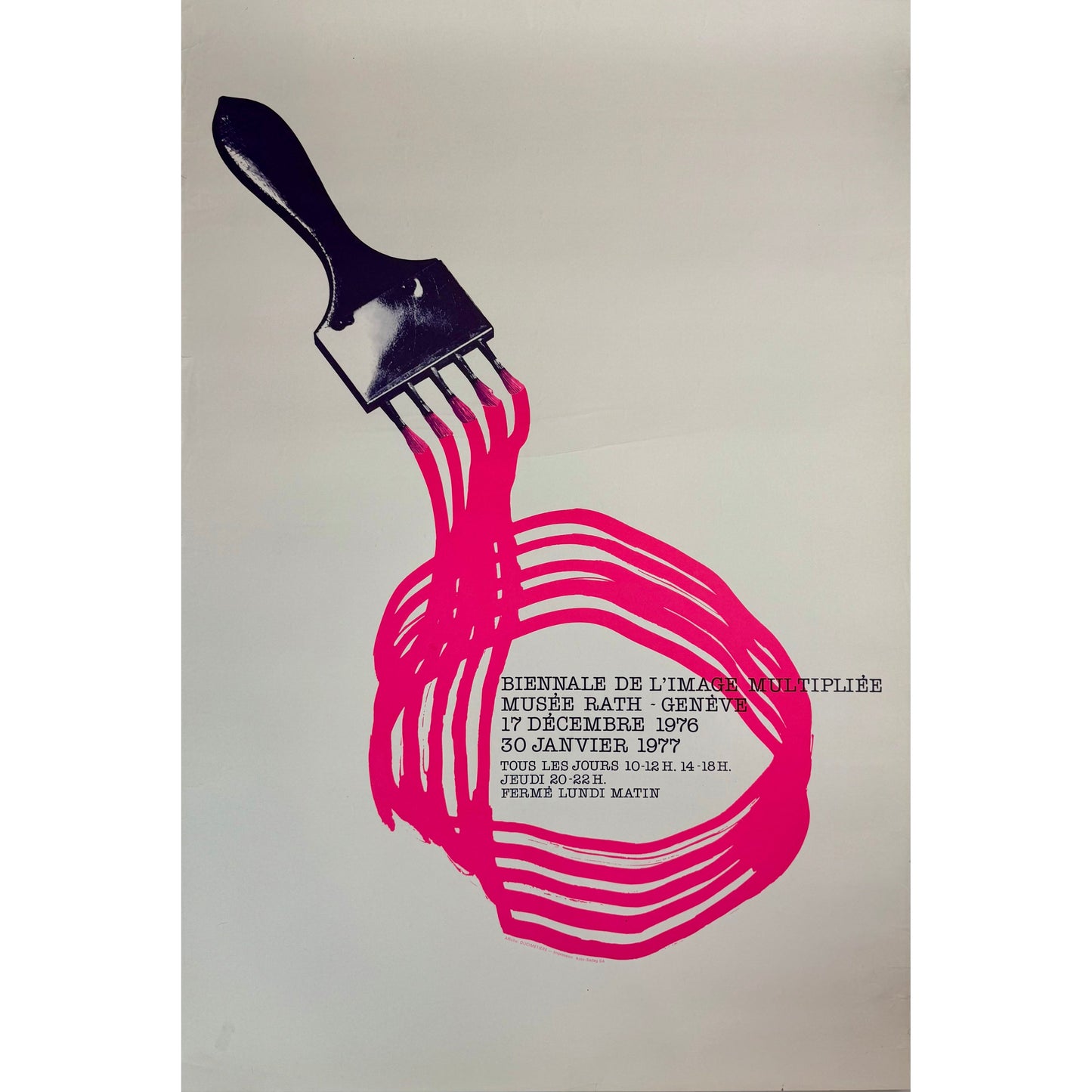 ORIGINAL POSTER - 1976 - BIENNALE DE L'IMAGE MULTIPLIÉE, GENEVE