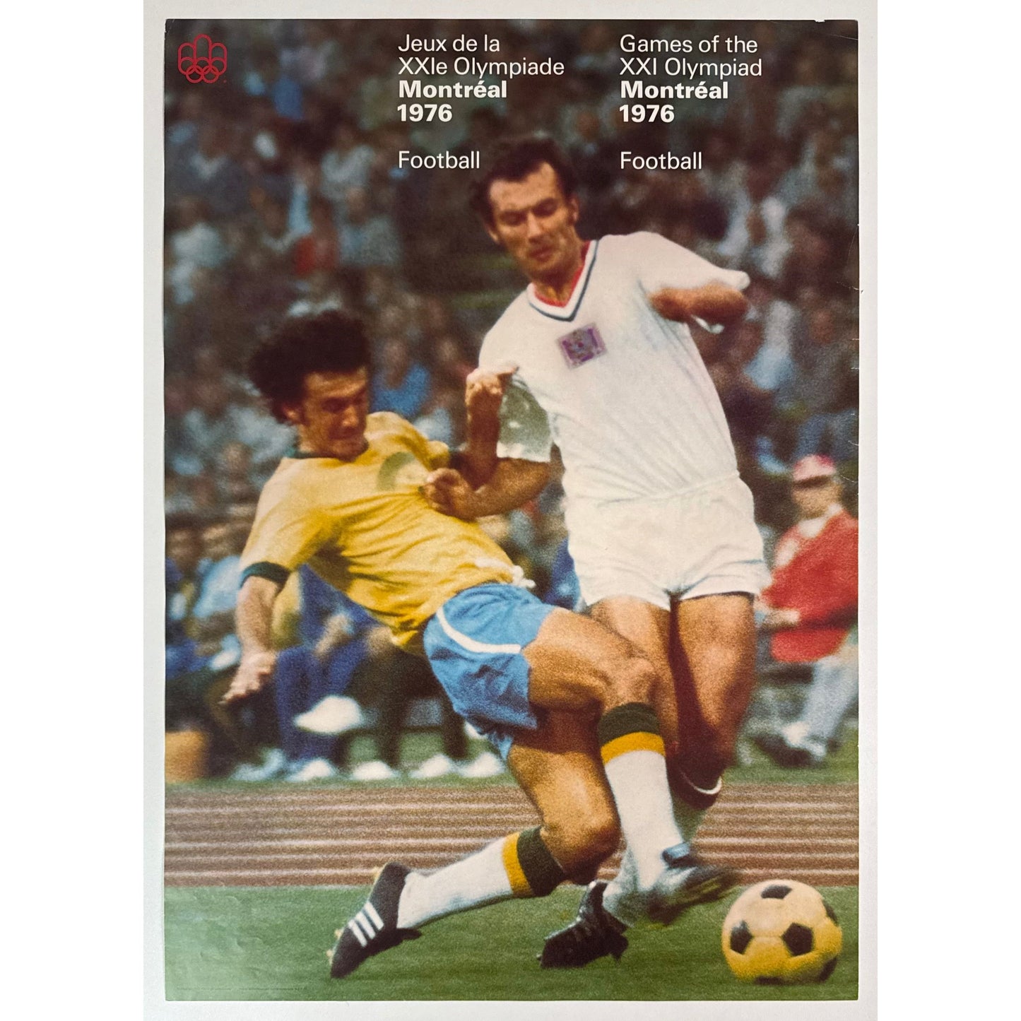 ORIGINAL POSTER - 1972 - GAMES OF THE XXI OLYMPIAD MONTRÉAL 1976 - FOOTBALL