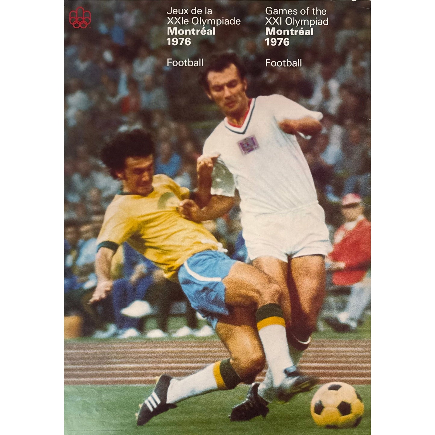 ORIGINAL POSTER - 1972 - GAMES OF THE XXI OLYMPIAD MONTRÉAL 1976 - FOOTBALL