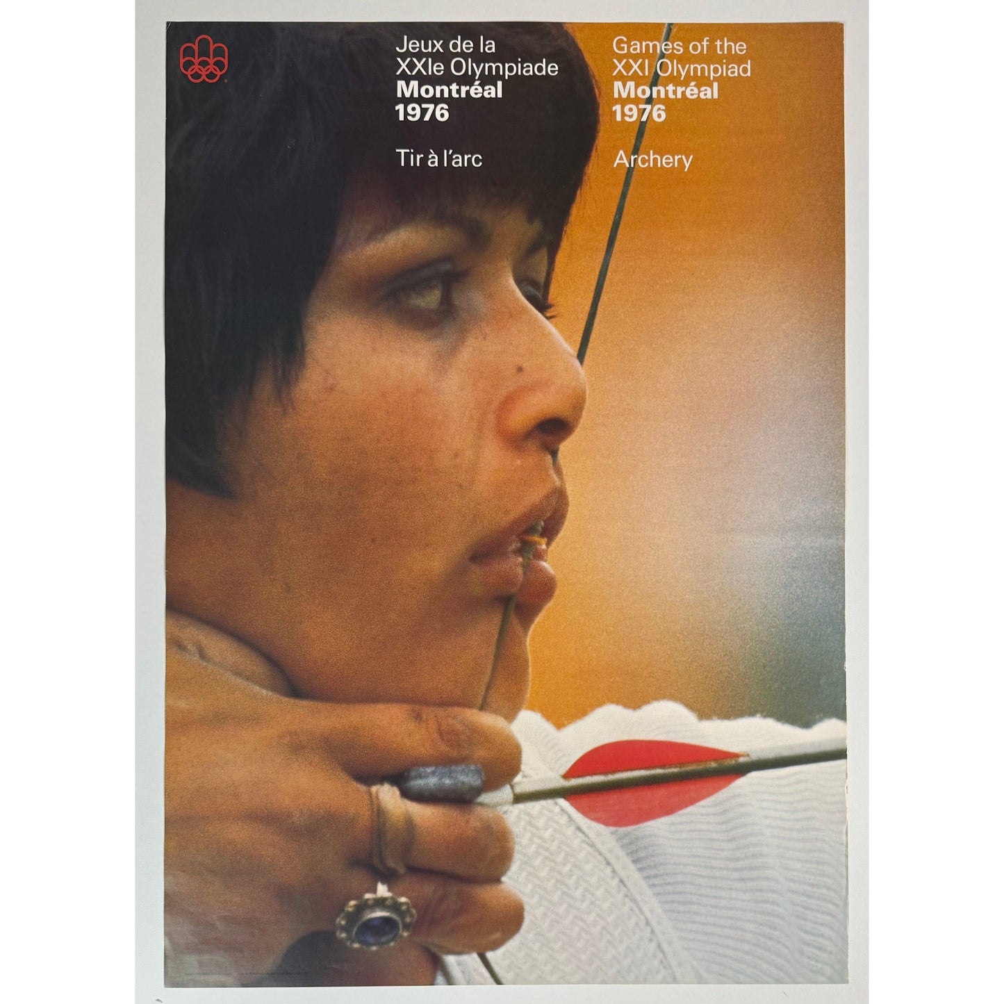 ORIGINAL POSTER - 1972 - GAMES OF THE XXI OLYMPIAD MONTRÉAL 1976 - ARCHERY