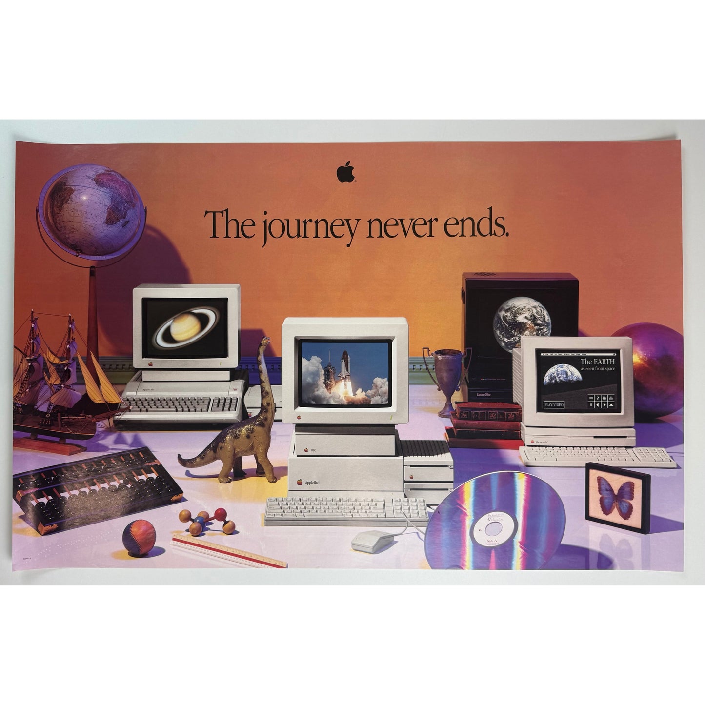 ORIGINAL POSTER - 1990s - APPLE / THE JOURNEY NEVER ENDS