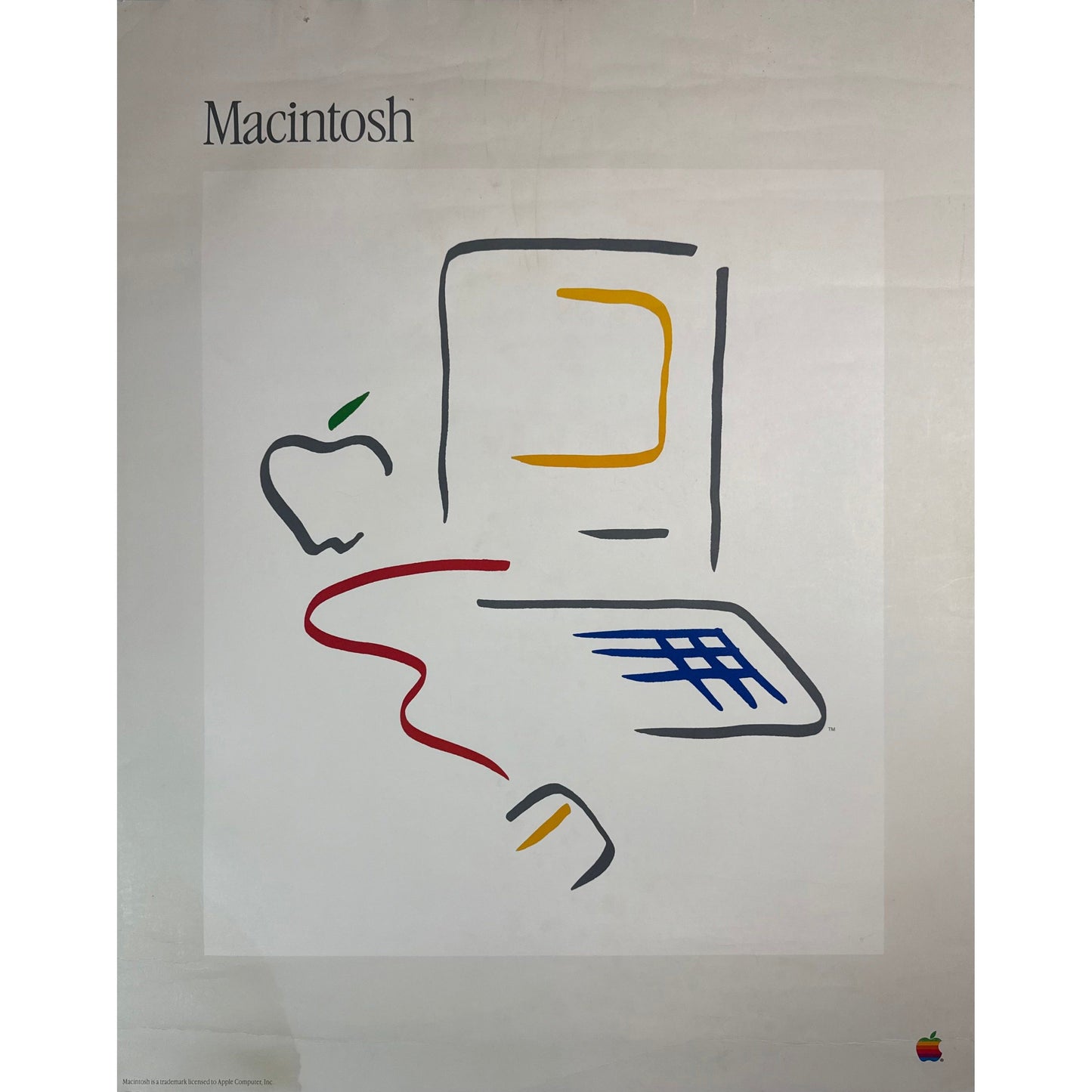 ORIGINAL POSTER - 1984 - PICASSO APPLE MACINTOSH