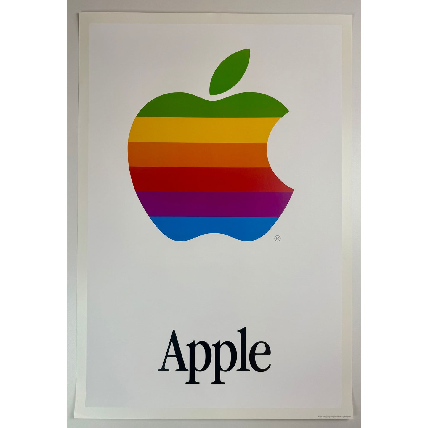 ORIGINAL POSTER - 1980 - APPLE RAINBOW LOGO