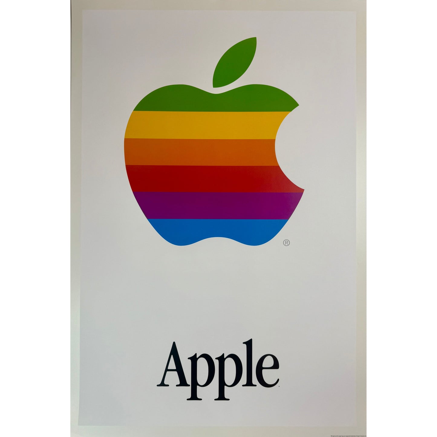 ORIGINAL POSTER - 1980 - APPLE RAINBOW LOGO