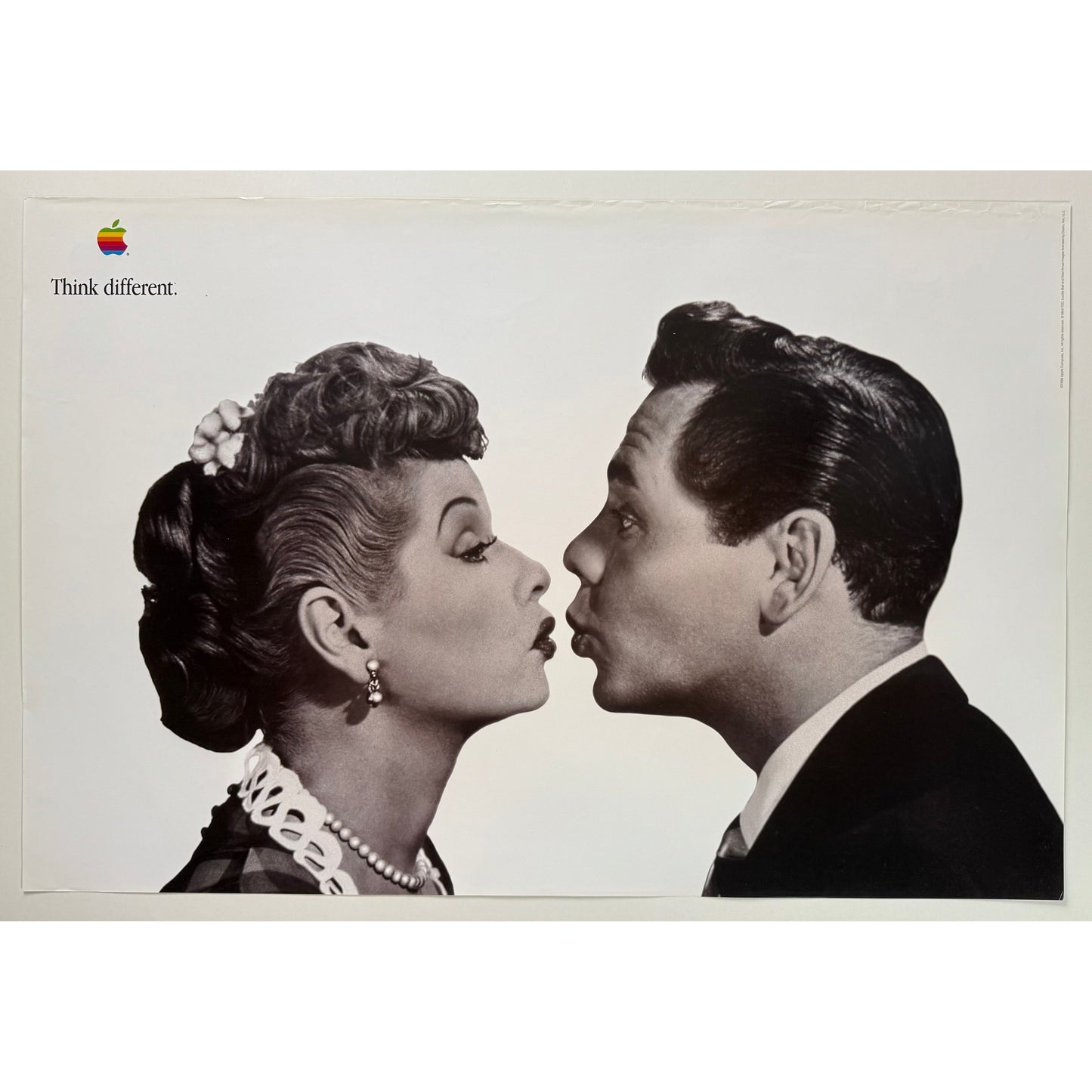 ORIGINAL POSTER - 1998 - APPLE THINK DIFFERENT (LUCILLE BALL & DESI ARNAZ)