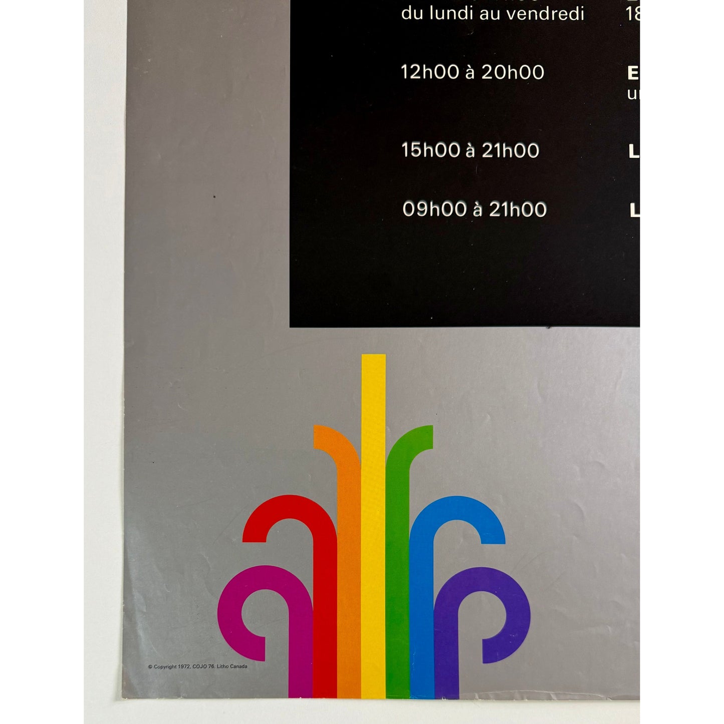 ORIGINAL POSTER - 1972 - ARTS AND CULTURE PROGRAM (EXPOSITIONS QUEBECOISES)
