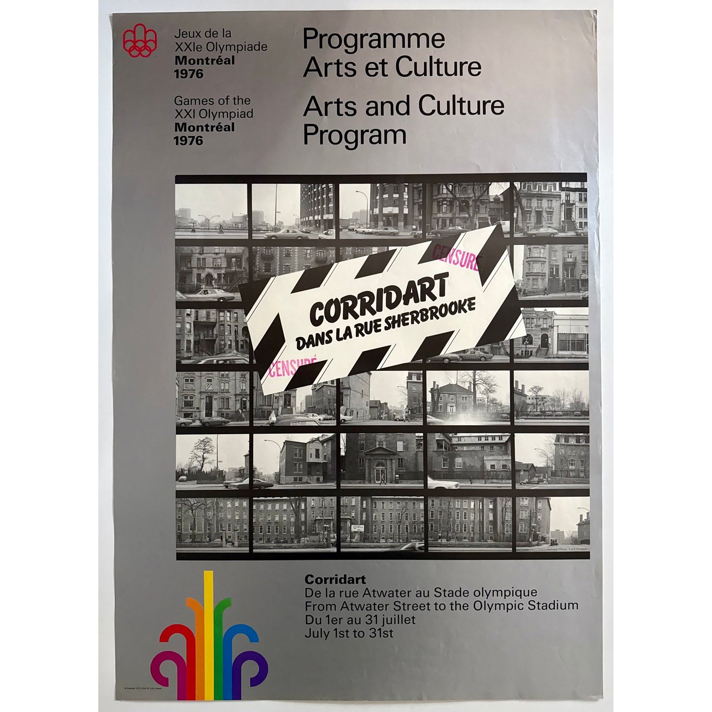 ORIGINAL POSTER - 1972 - ARTS AND CULTURE PROGRAM (CORRIDART)