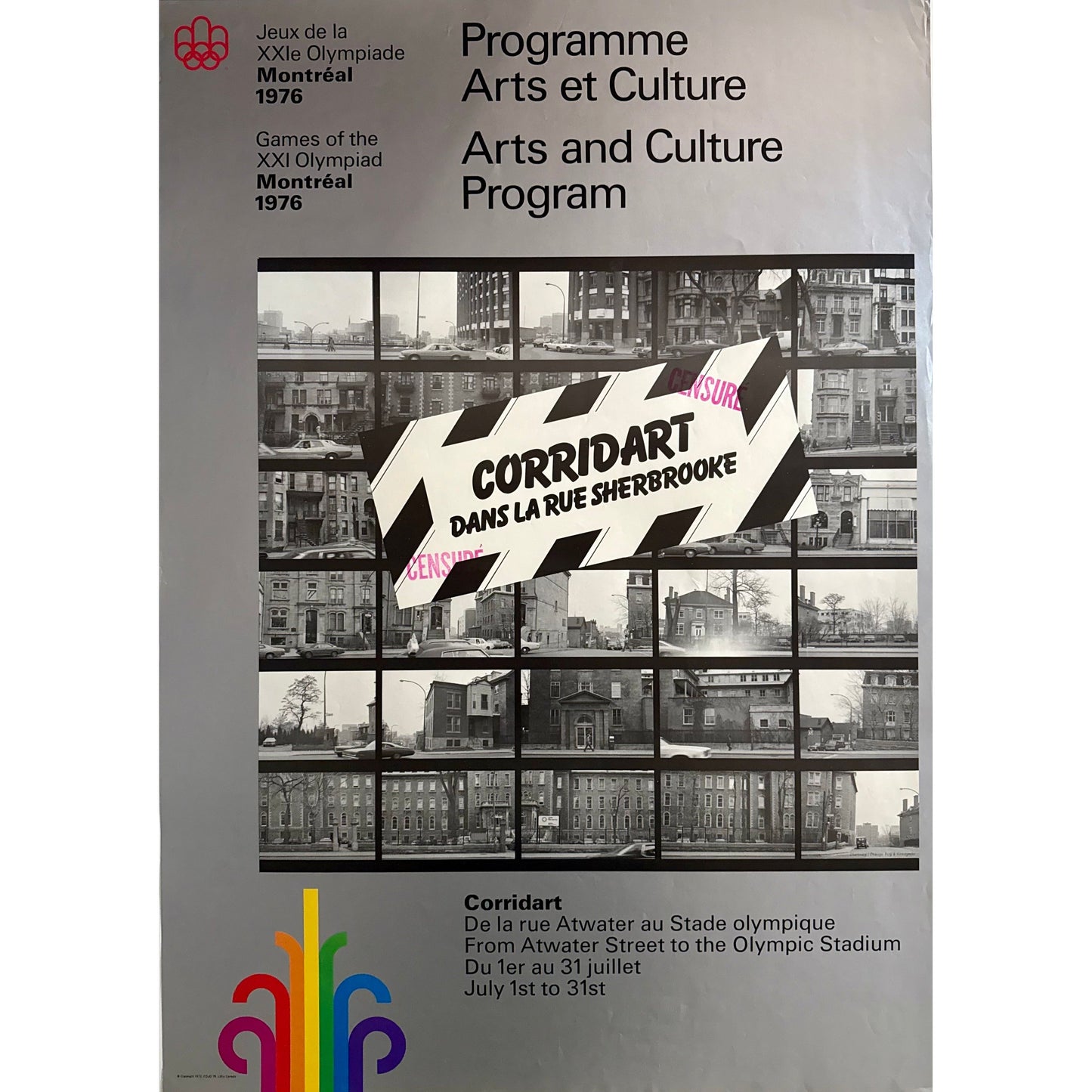 ORIGINAL POSTER - 1972 - ARTS AND CULTURE PROGRAM (CORRIDART)