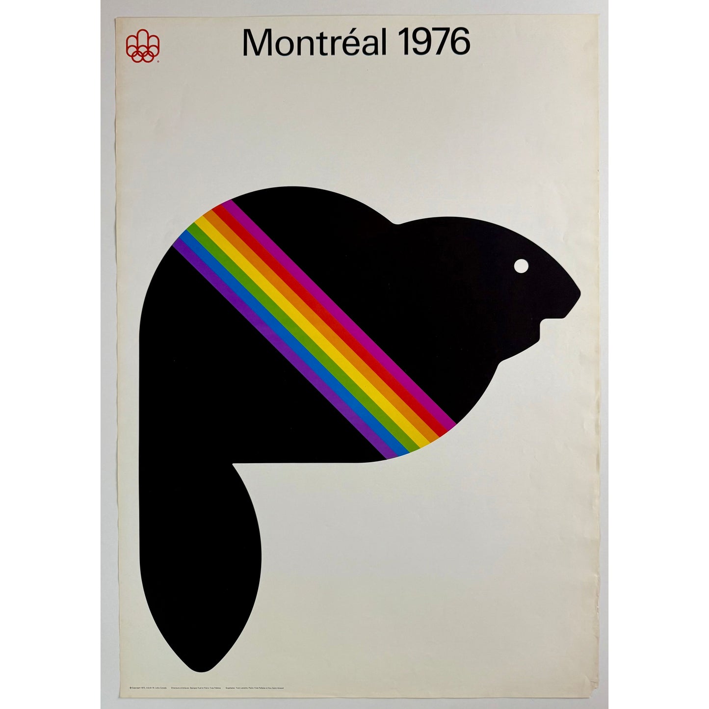ORIGINAL POSTER - 1972 - 1976 MONTREAL OLYMPICS LOGO (AMIK BEAVER)