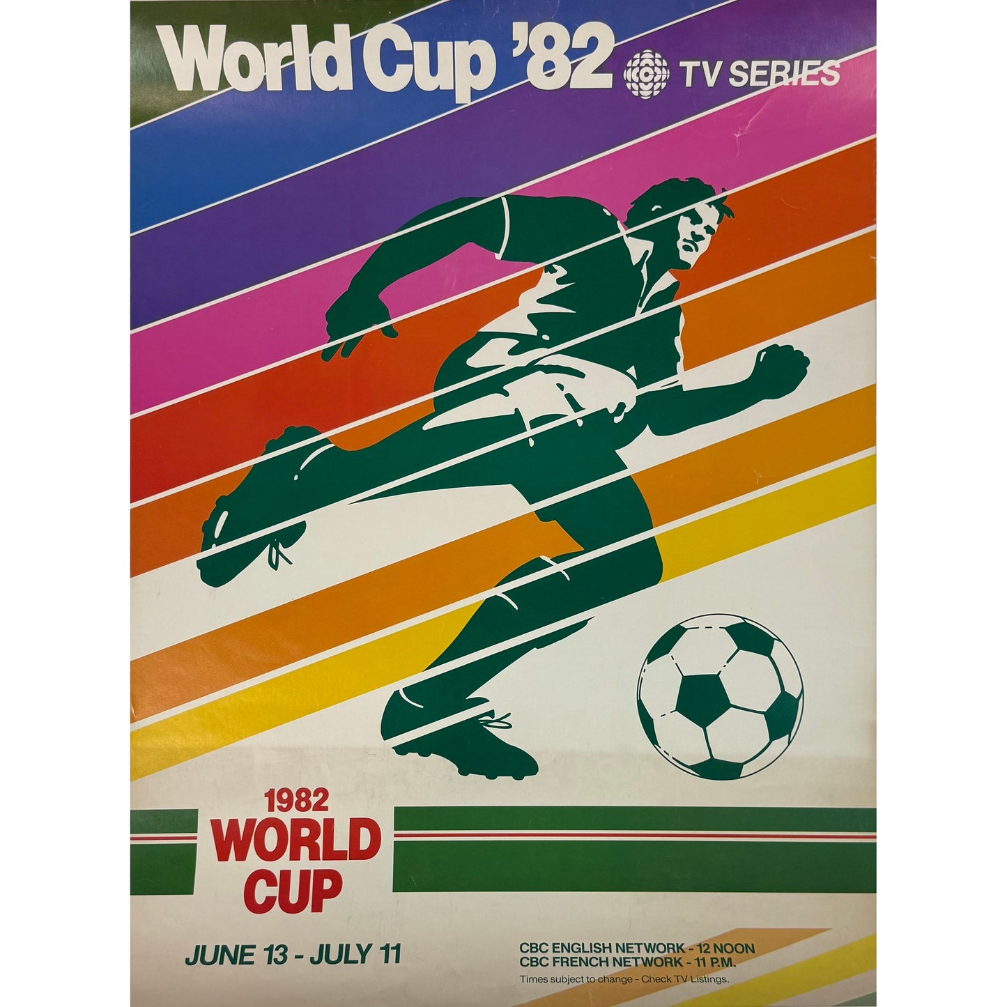 ORIGINAL POSTER - 1982 - WORLD CUP '82 (CBC TV SERIES)