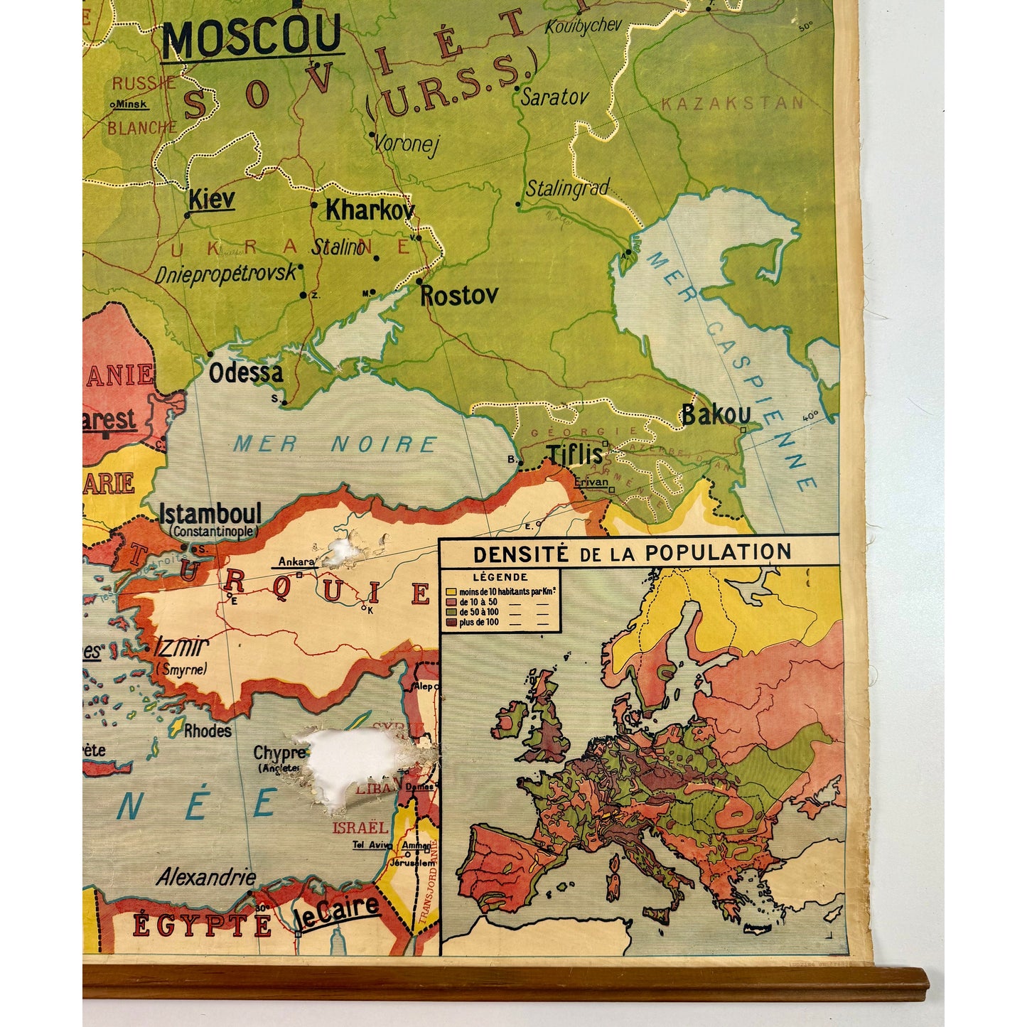 ORIGINAL POSTER - 1920s - SCHOOL MAP / EUROPE - CARTE POLITIQUE No 9 (FRENCH)
