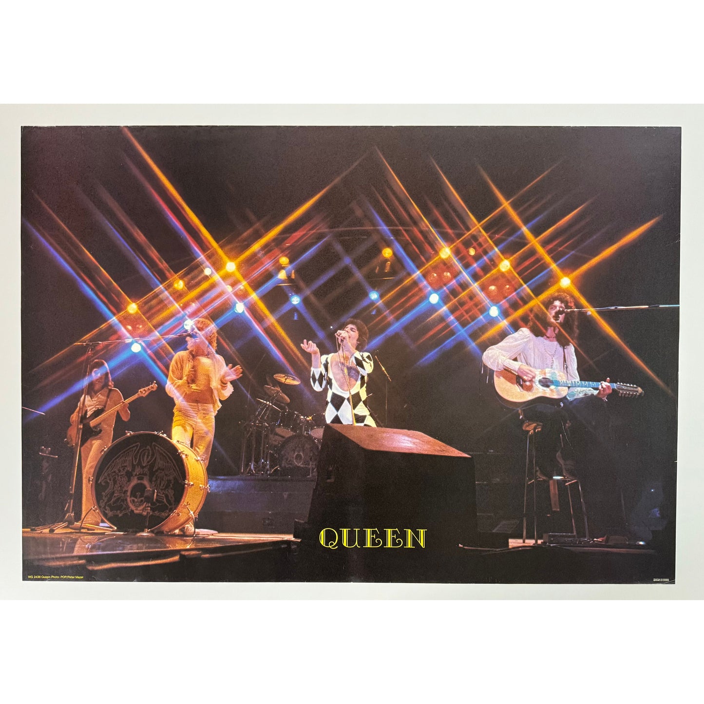 ORIGINAL POSTER - 1977 - QUEEN BAND