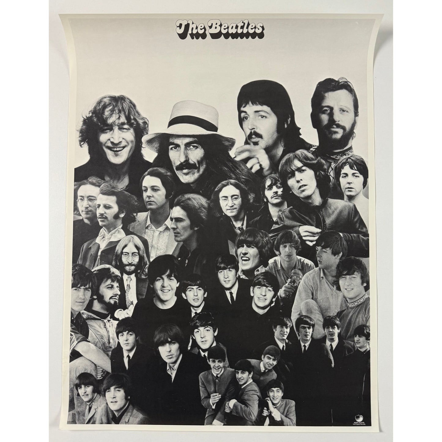 ORIGINAL POSTER - 1973 - THE BEATLES (APPLE RECORDS PROMOTIONAL)