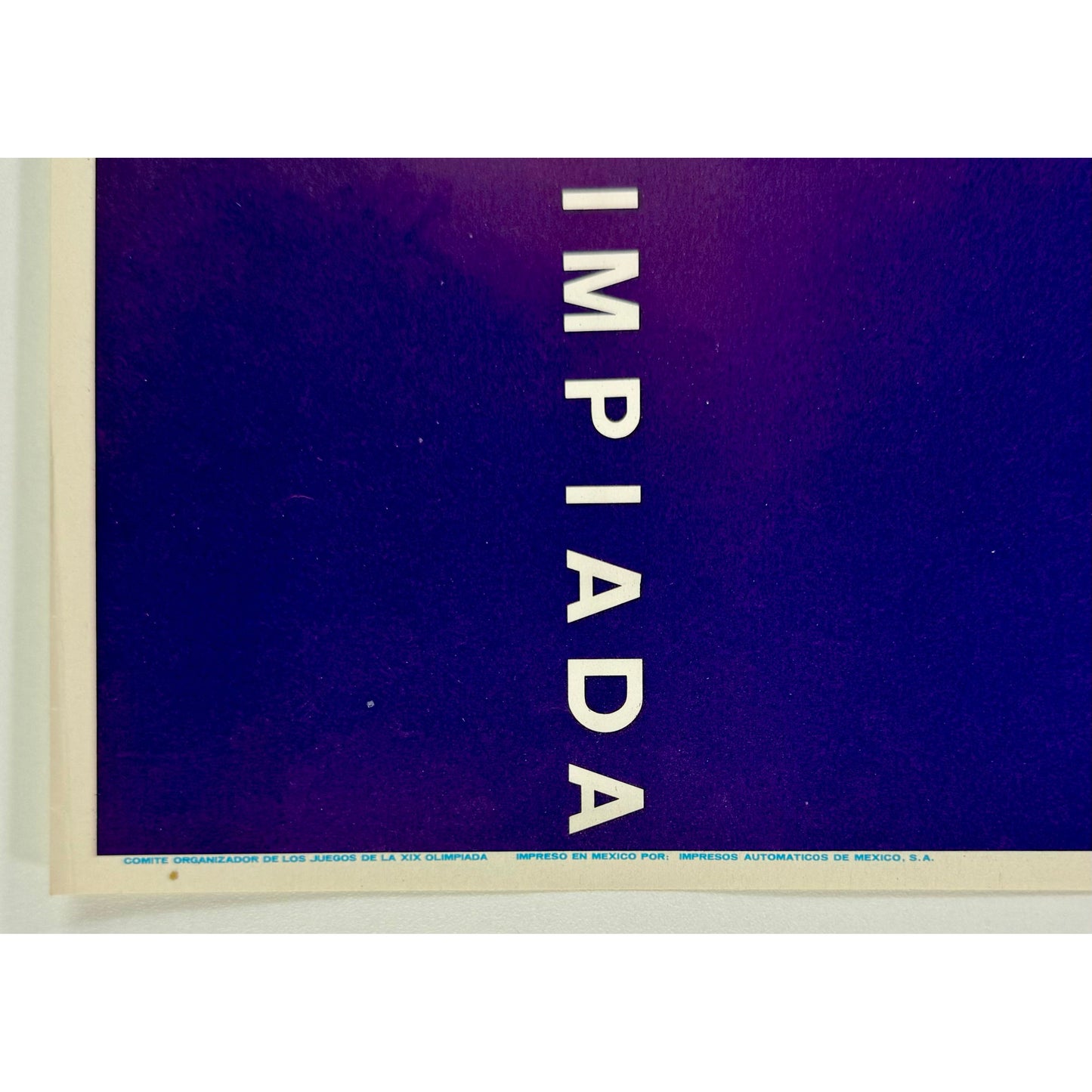 ORIGINAL POSTER – 1968 – MEXICO 68 – MEXICO XIX OLIMPIADA