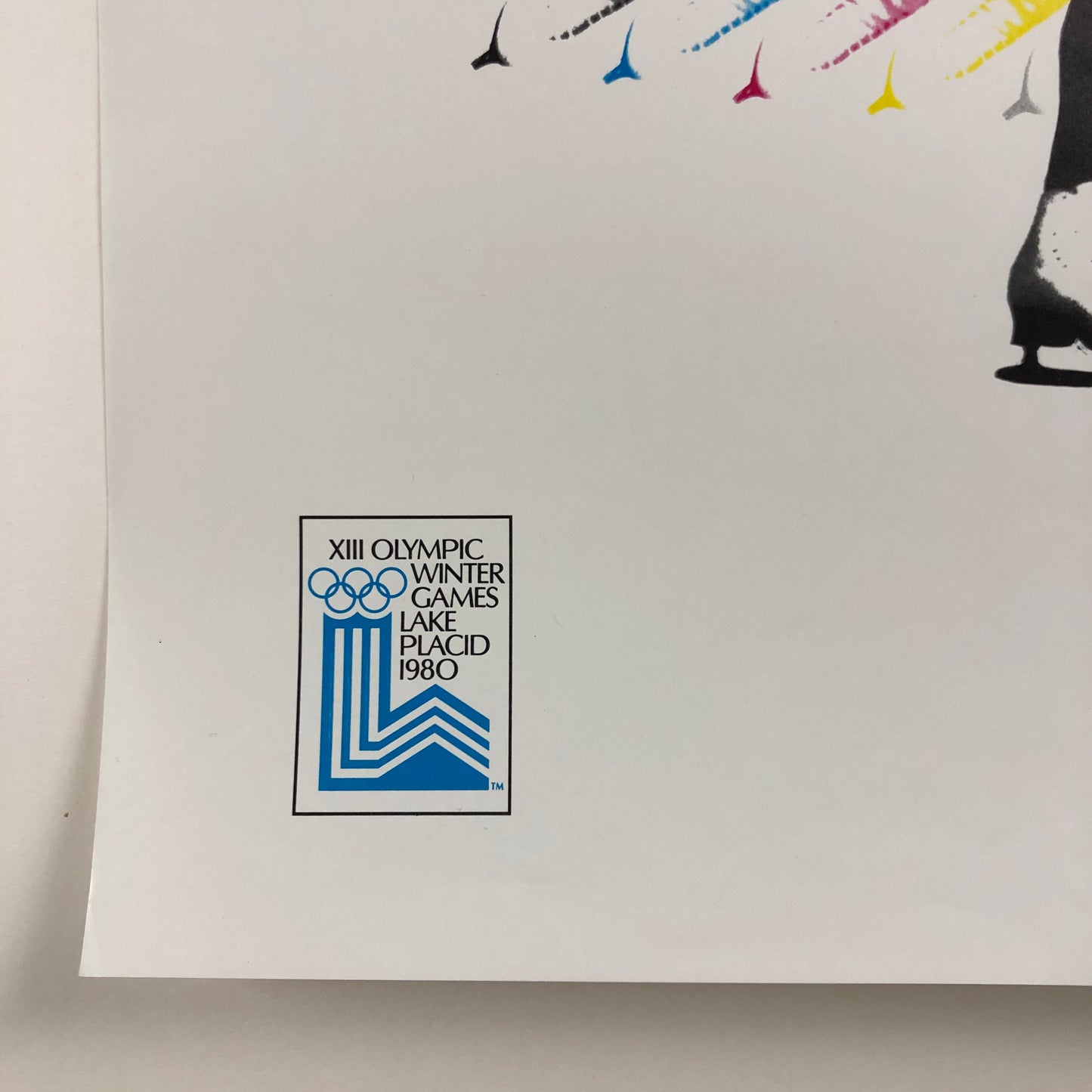 ORIGINAL POSTER - 1979 - OLYMPIC LAKE PLACID 1980 FIGURE SKATING