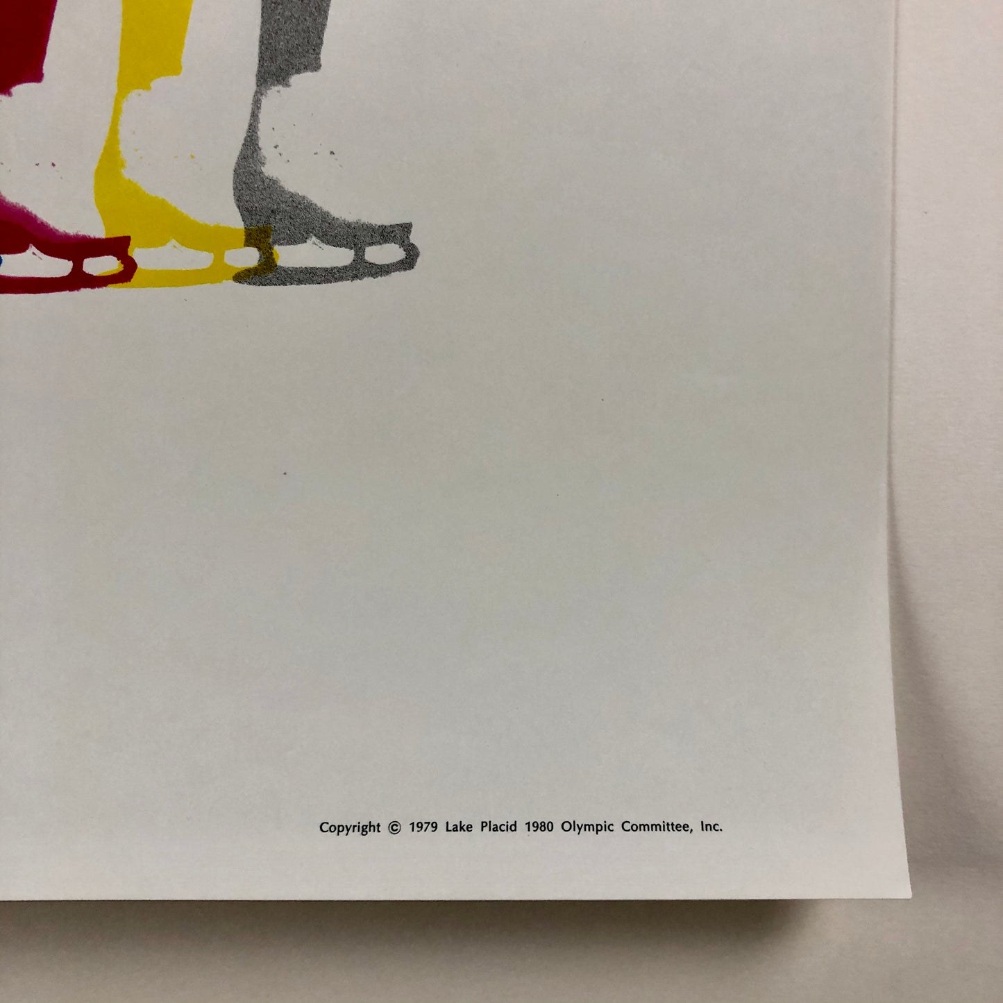 ORIGINAL POSTER - 1979 - OLYMPIC LAKE PLACID 1980 FIGURE SKATING