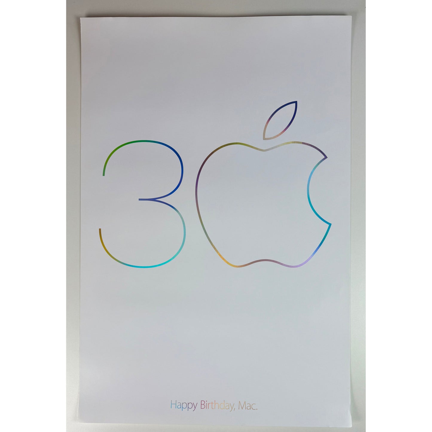 ORIGINAL POSTER - 2014 - HAPPY BIRTHDAY MAC - 30TH ANNIVERSARY