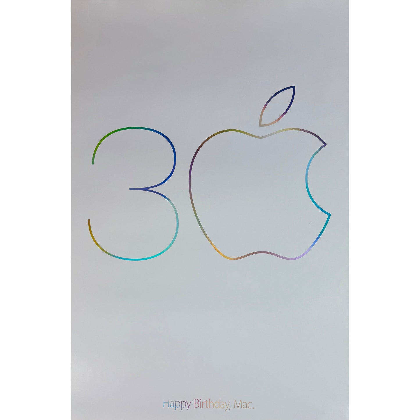 ORIGINAL POSTER - 2014 - HAPPY BIRTHDAY MAC - 30TH ANNIVERSARY
