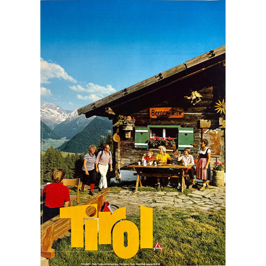 ORIGINAL POSTER - 1983 - TIROL INNSBRUCK AUSTRIA (BERGER-ALM)