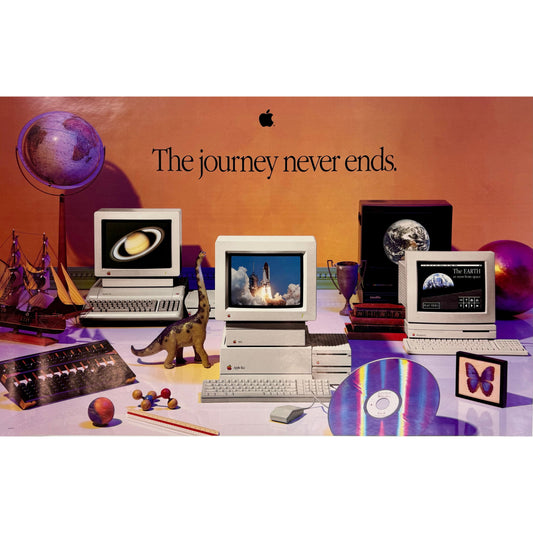 ORIGINAL POSTER - 1990s - APPLE / THE JOURNEY NEVER ENDS