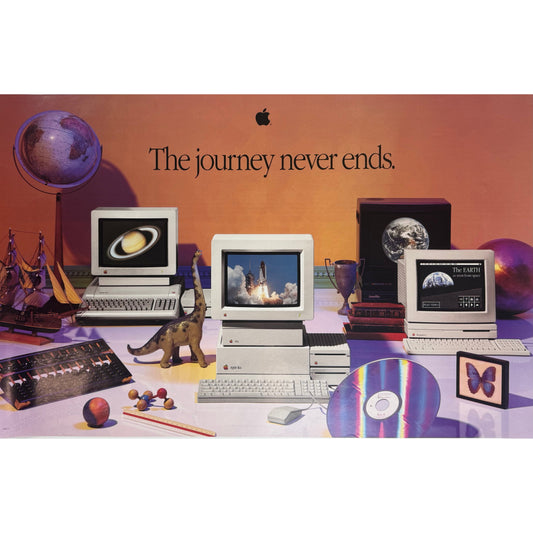 ORIGINAL POSTER - 1990s - APPLE / THE JOURNEY NEVER ENDS