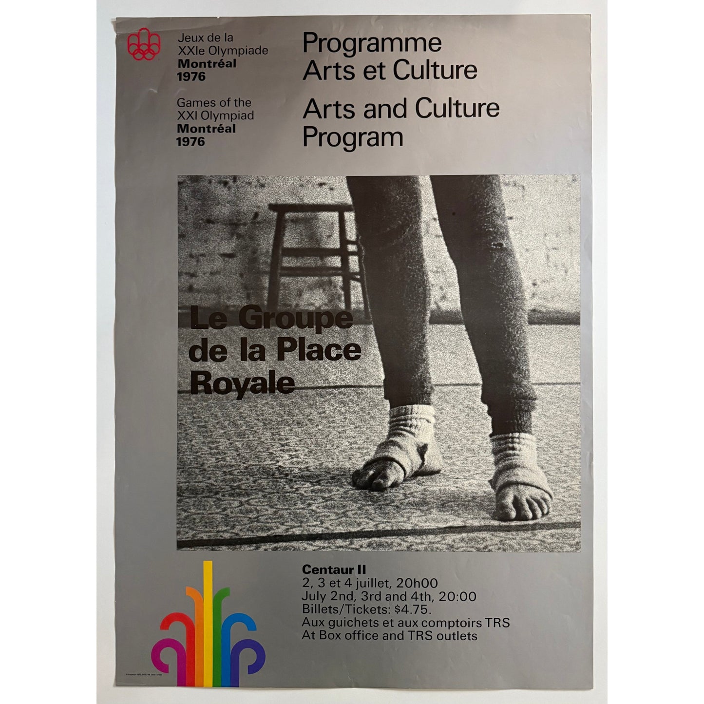 ORIGINAL POSTER - 1972 - ARTS AND CULTURE PROGRAM (LE GROUPE DE LA PLACE ROYALE)