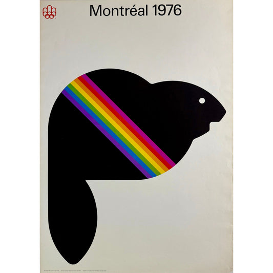 ORIGINAL POSTER - 1972 - 1976 MONTREAL OLYMPICS LOGO (AMIK BEAVER)