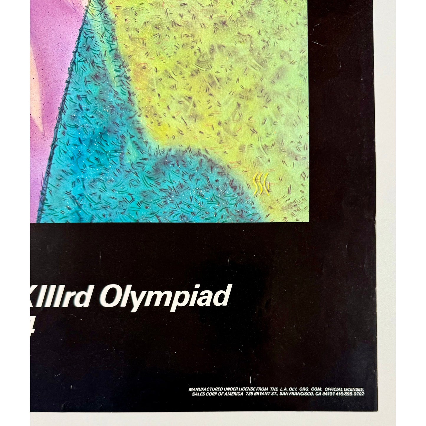 ORIGINAL POSTER - 1980 - LOS ANGELES 1984 OLYMPICS (AERIAL BIKING)
