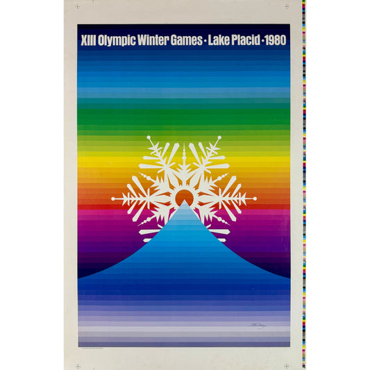 ORIGINAL POSTER - 1979 - LAKE PLACID 1980 XIII OLYMPIC WINTER GAMES (TEST PRINT)