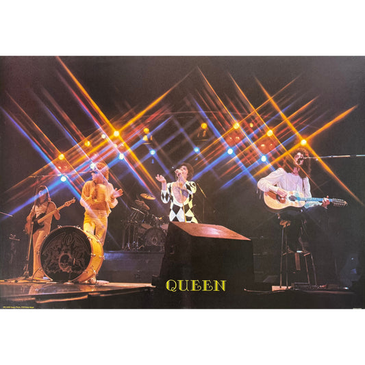ORIGINAL POSTER - 1977 - QUEEN BAND