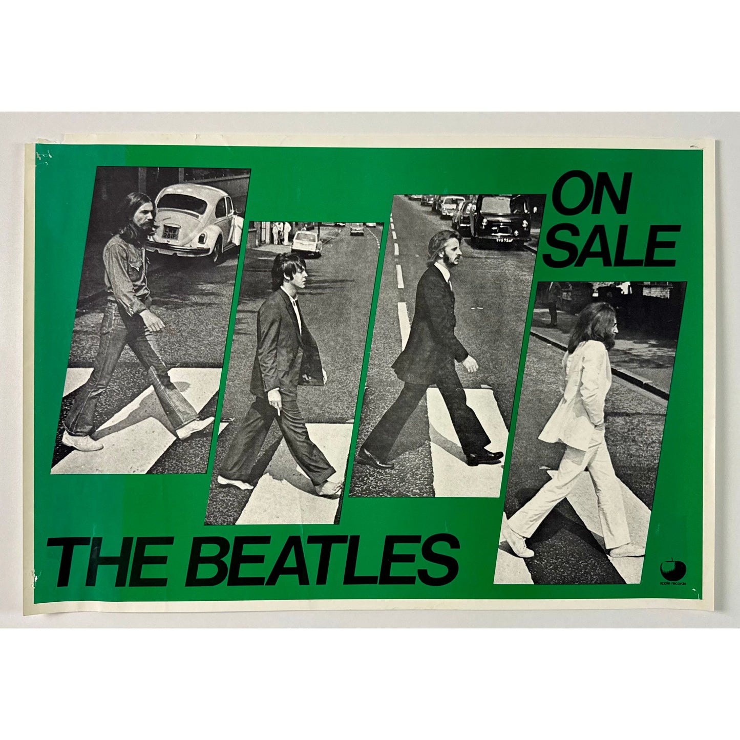 ORIGINAL POSTER - 1973 - THE BEATLES (ABBEY ROAD ALBUM) ON SALE PROMO