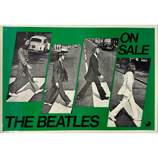 ORIGINAL POSTER - 1973 - THE BEATLES (ABBEY ROAD ALBUM) ON SALE PROMO