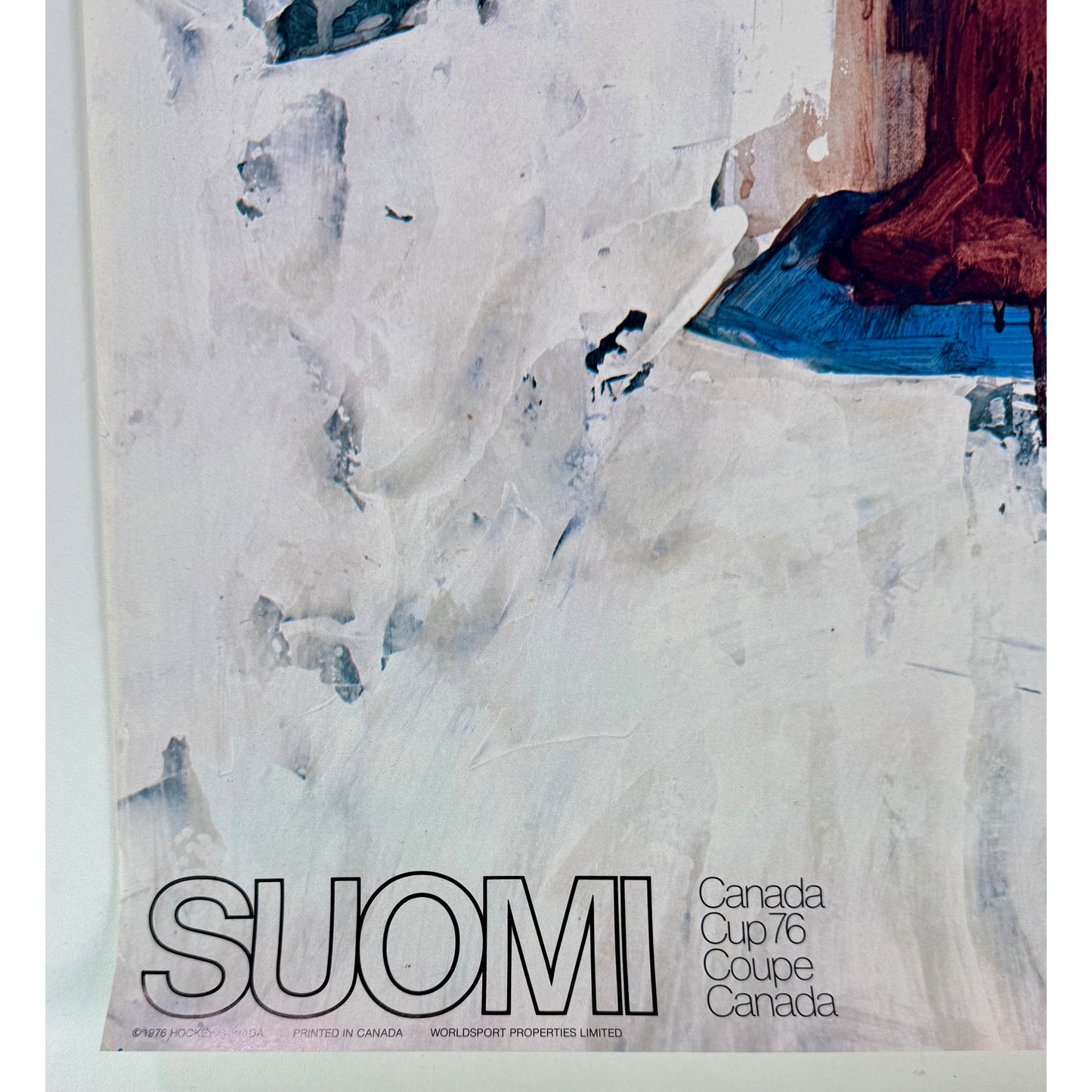 ORIGINAL POSTER - 1976 - SUOMI / CANADA CUP HOCKEY 76