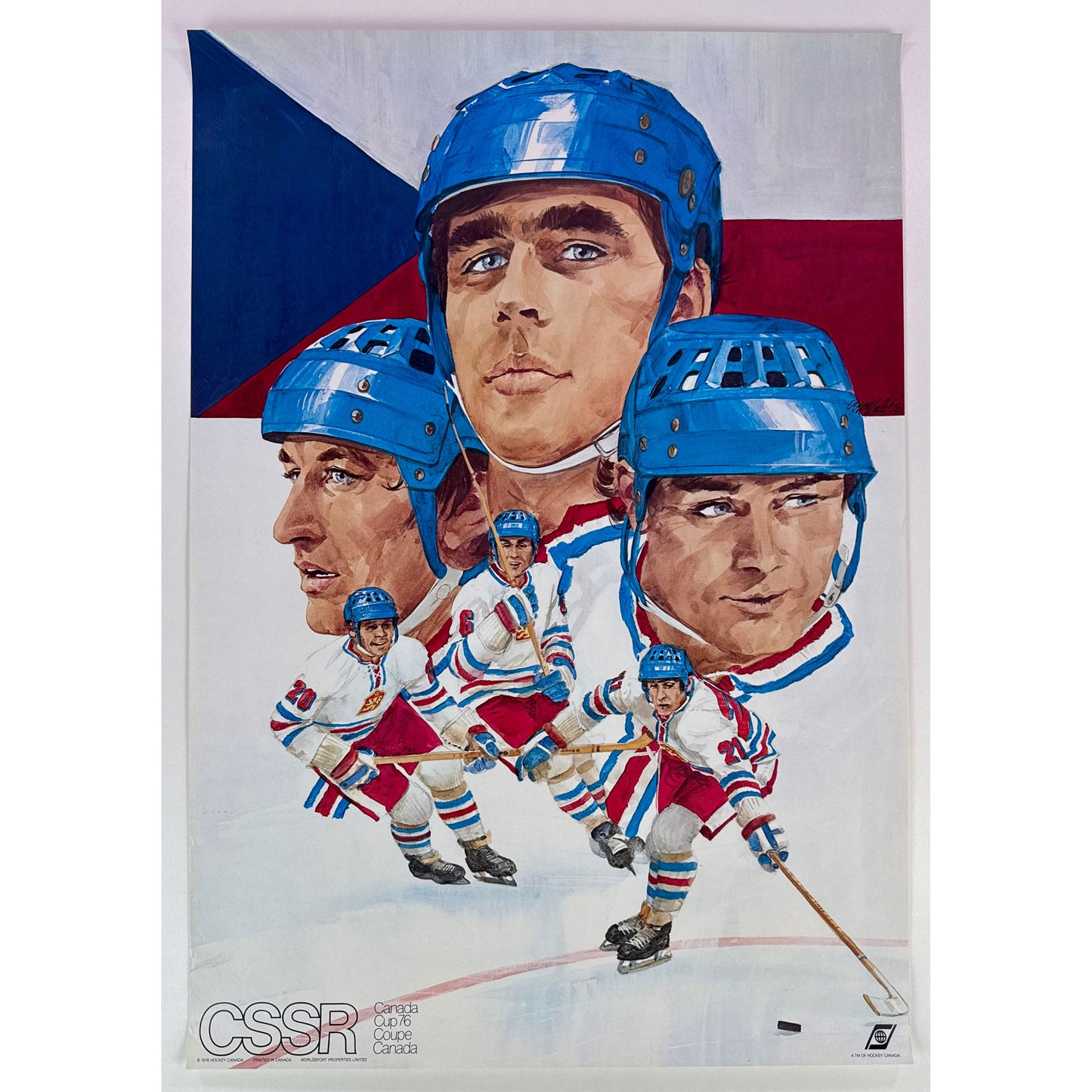 ORIGINAL POSTER - 1976 - CSSR / CANADA CUP HOCKEY 76