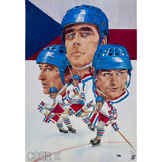 ORIGINAL POSTER - 1976 - CSSR / CANADA CUP HOCKEY 76