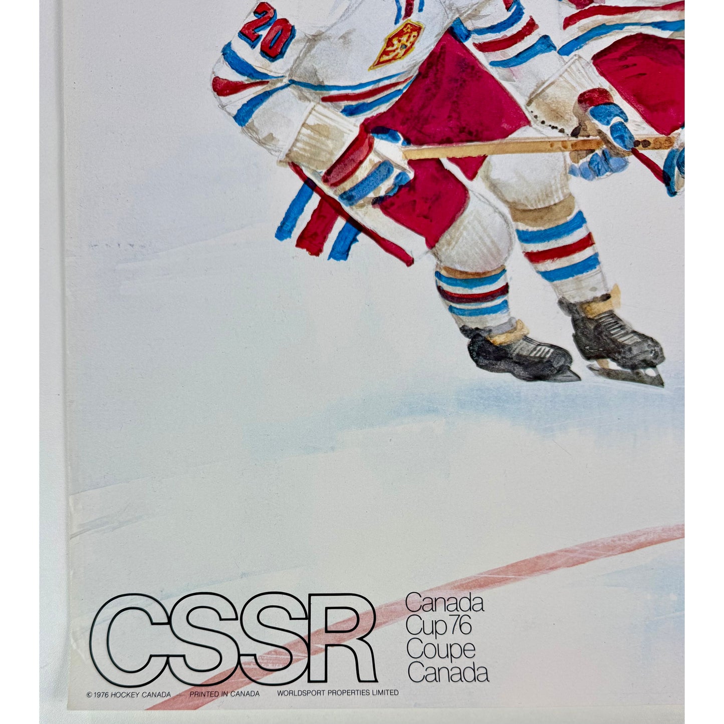 ORIGINAL POSTER - 1976 - CSSR / CANADA CUP HOCKEY 76