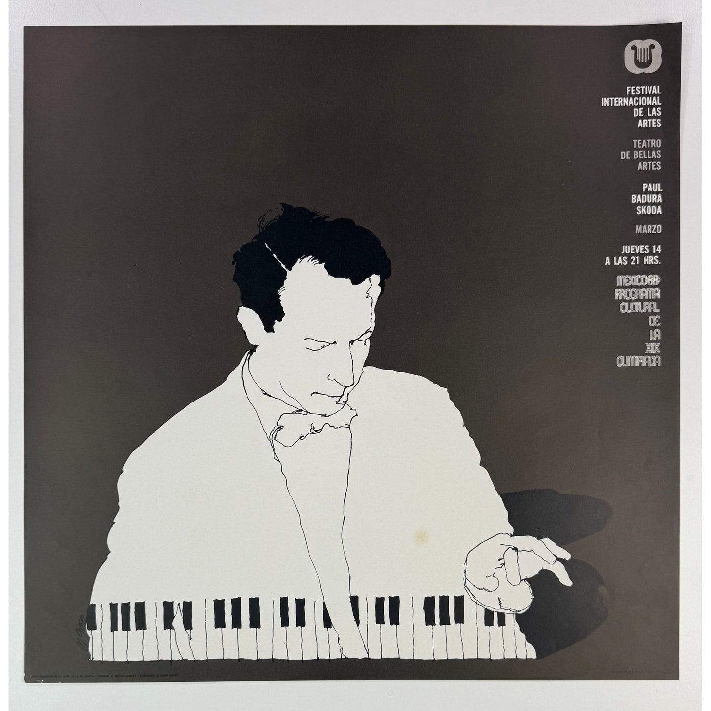 ORIGINAL POSTER – 1968 – PAUL BADURA-SKODA (MEXICO)