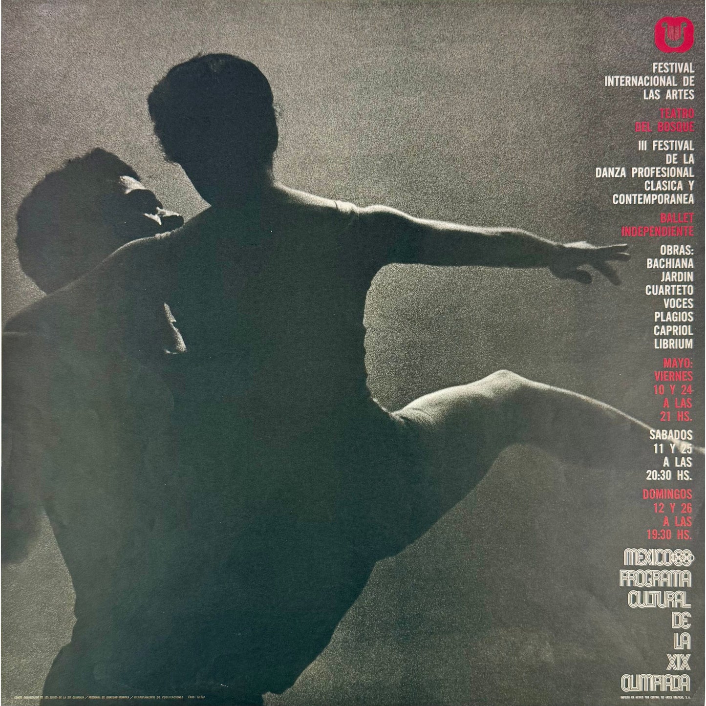 ORIGINAL POSTER – 1968 – FESTIVAL INTERNACIONAL DE LAS ARTES (BALLET)