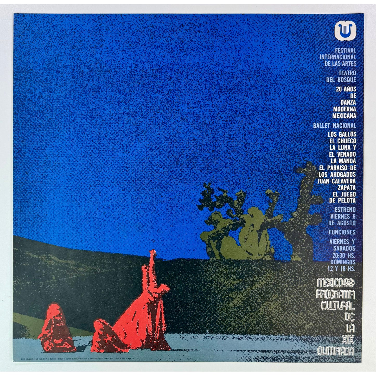 ORIGINAL POSTER – 1968 – GUANAJUATO 68 – PROGRAMA CULTURAL