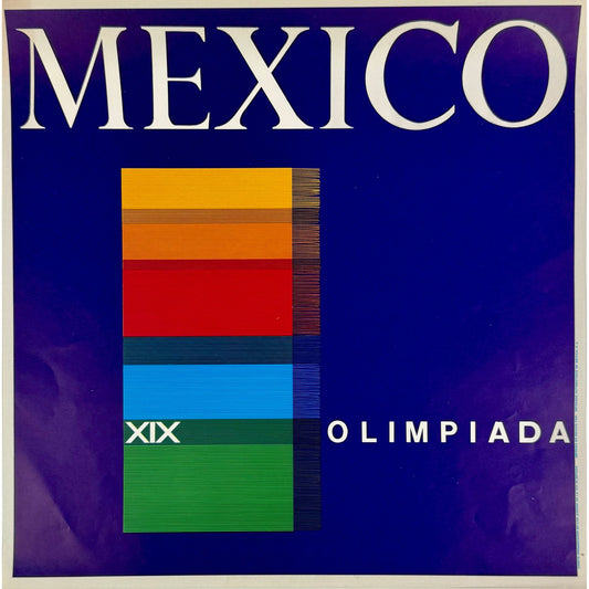 ORIGINAL POSTER – 1968 – MEXICO 68 – MEXICO XIX OLIMPIADA