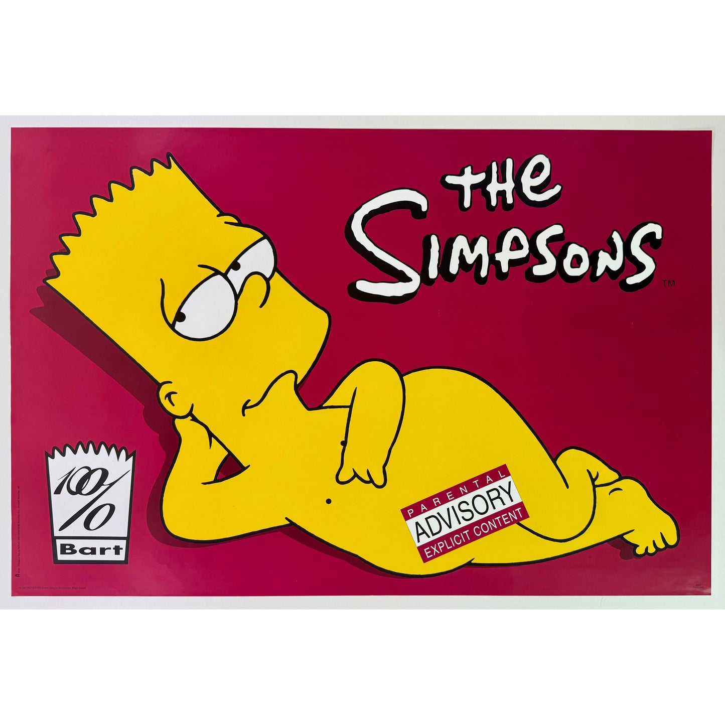ORIGINAL POSTER – 1998 – THE SIMPSONS “10% BART” (NUDE VERSION)