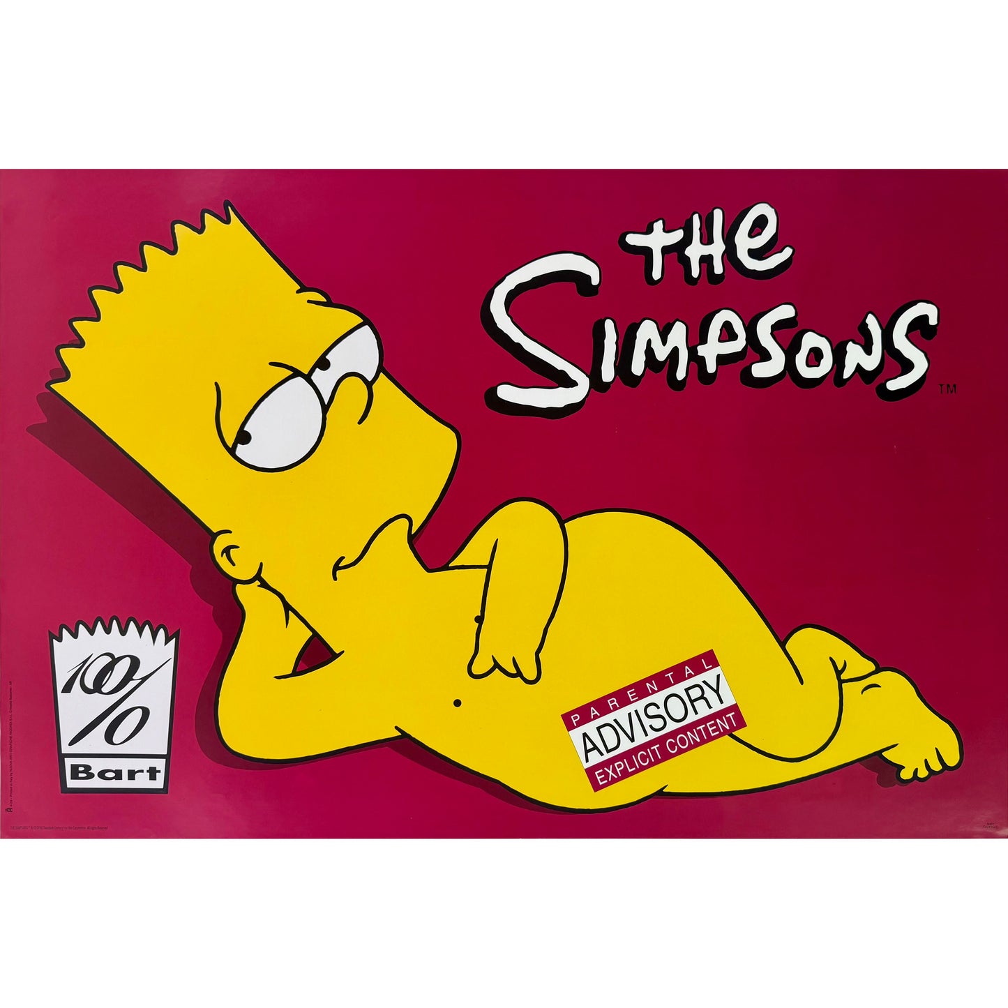 ORIGINAL POSTER – 1998 – THE SIMPSONS “10% BART” (NUDE VERSION)