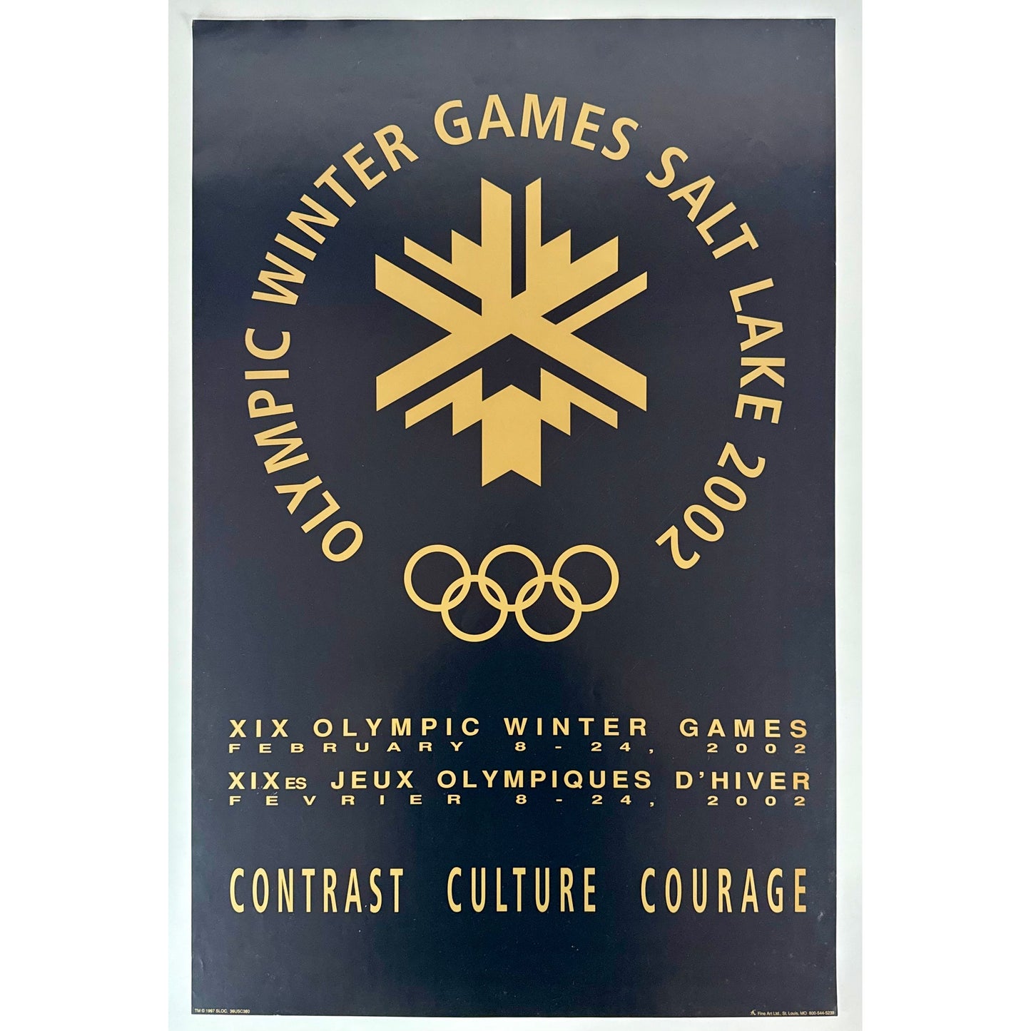 ORIGINAL POSTER - 2002 – SALT LAKE 2002 – XIX OLYMPIC WINTER GAMES