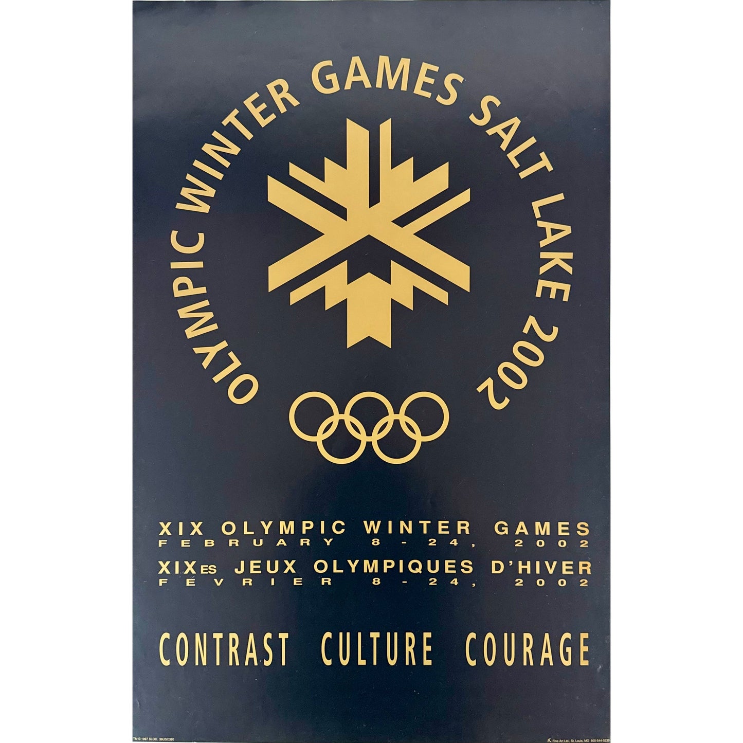 ORIGINAL POSTER - 2002 – SALT LAKE 2002 – XIX OLYMPIC WINTER GAMES